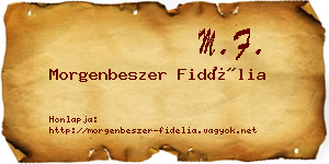 Morgenbeszer Fidélia névjegykártya